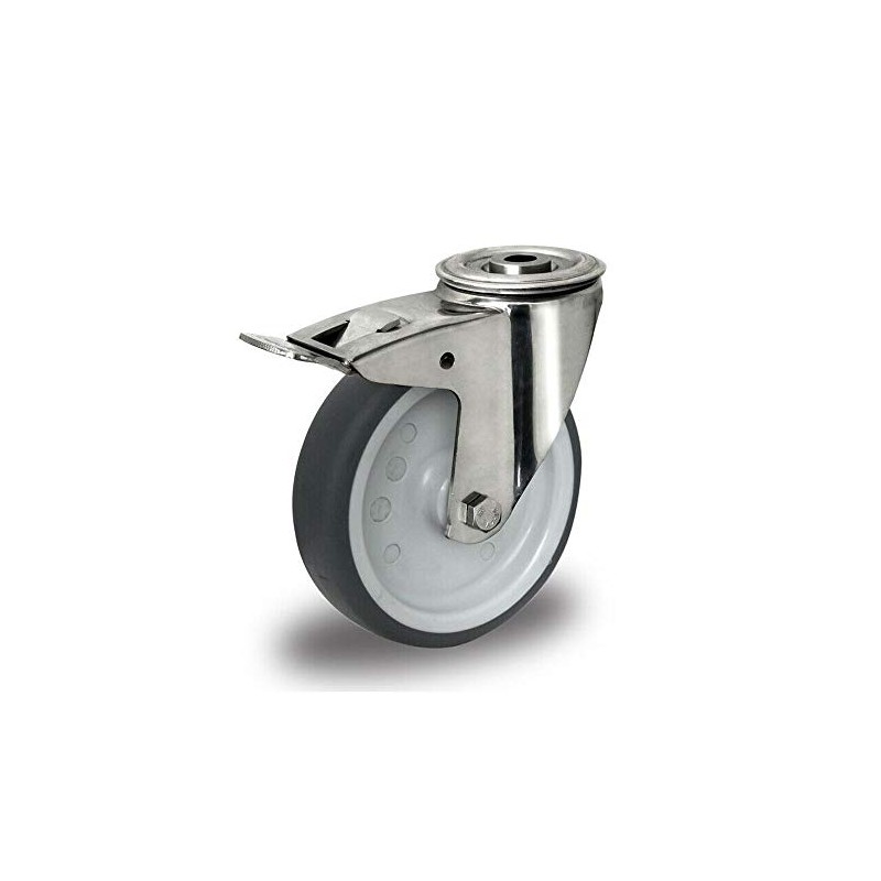 Veluma Transport Castors Stainless Steel 100 mm Swivel Castor with