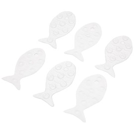 TATAY Fish Stickers Anti-Slip Bathtube, PVC, White, One Size