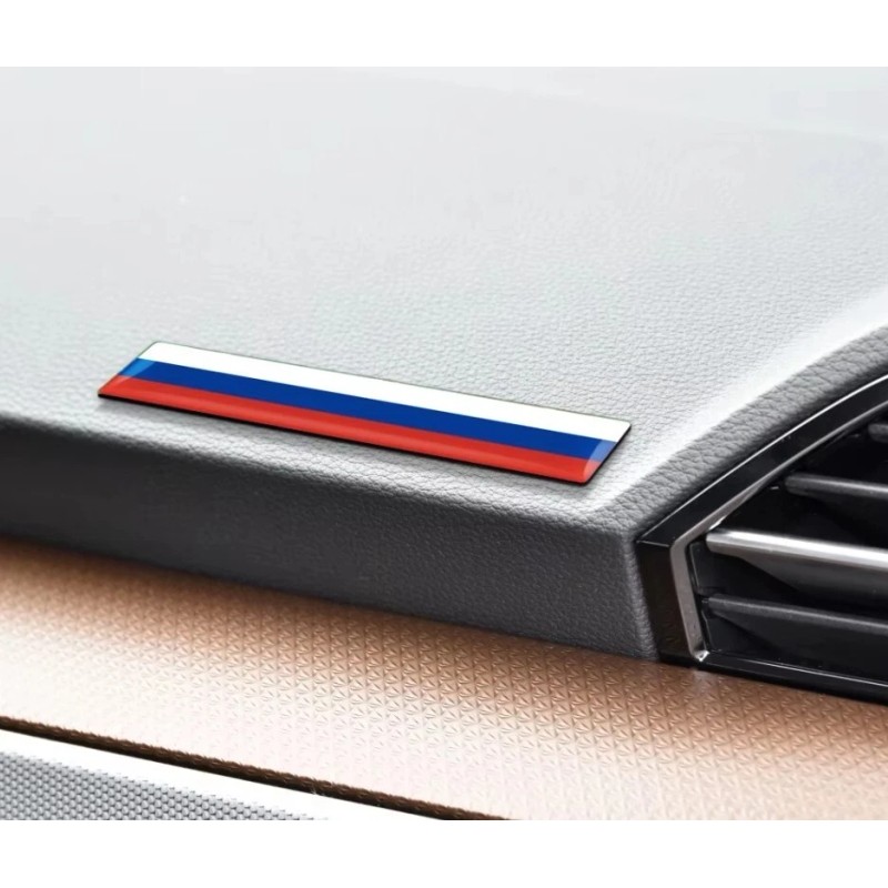 DIGIART INTERNATIONAL DANISH DENMARK FLAG 3D EPOXY CAR EMBLEM SET