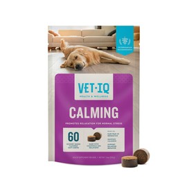 VetIQ Calming Support Supplement for Dogs, Calming Chews Help Manage Stress and Promote Relaxation, Anxiety Relief for Dogs, Made in The USA, 60 Count