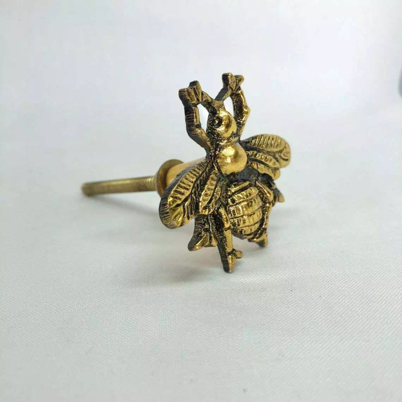 DwellStudio 2 Vintage Gold Brass Bumblebee Bee Hardware Drawer Pulls