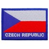 Graphic Dust Czech Republic Flag Embroidered Iron On Patch Applique