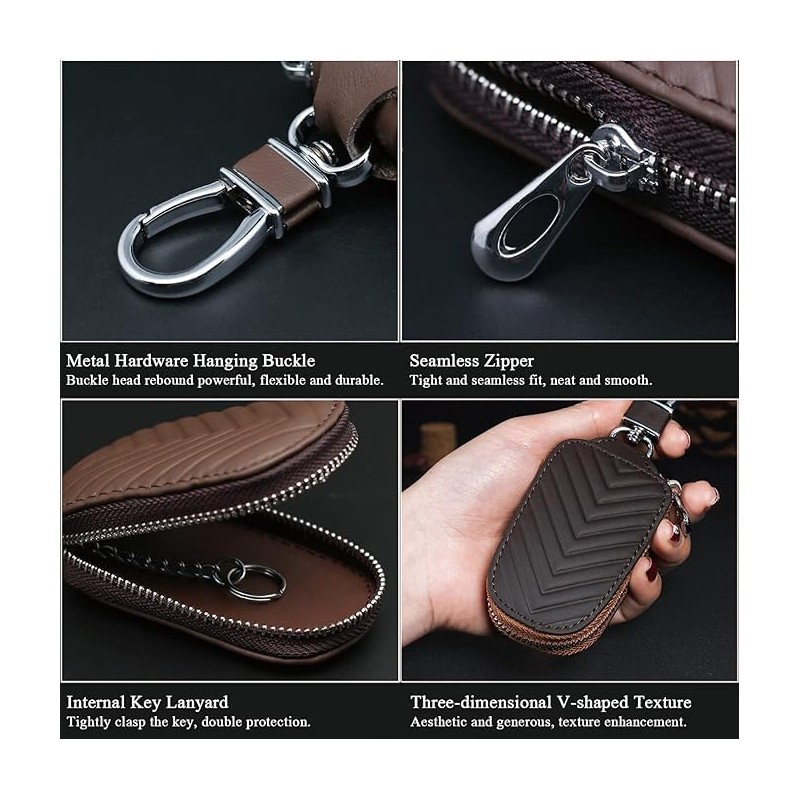 Car Key Fob Cover, Key Case for Keychain Car Auto