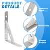 PATIKIL Wall Shelf Brackets 6", 2 Pack Heavy Duty Stainless