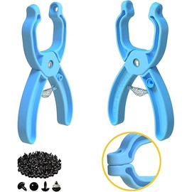 GEOCCI Safety Eye Tool Auxiliary Tool for Attaching Safety Eyes for Crocheting Safety Eyes Crochet Tools for Amigurumi Crochet & Stuffed 5-30mm Animal Eyes Making Supplies Tool（Blue 1pcs）