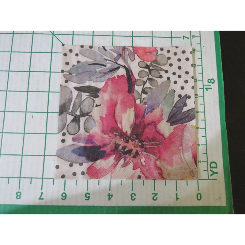 Creative Coverings THREE DECORATIVE LUNCHEON NAPKINS for DECOUPAGE "Elise Floral"