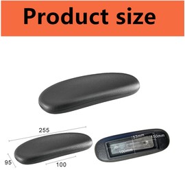 1 Pair Office Chair Armrest Replacement Pads, Universal Office Chair Arm Pads,10inch, with Screws and Wrench （Black ）