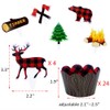 packingmaster 24 Pack Woodland Camping Lumberjack Deer Baby Bear Tree
