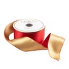Caspari Satin Red & Gold Reversible Wired Ribbon - 6