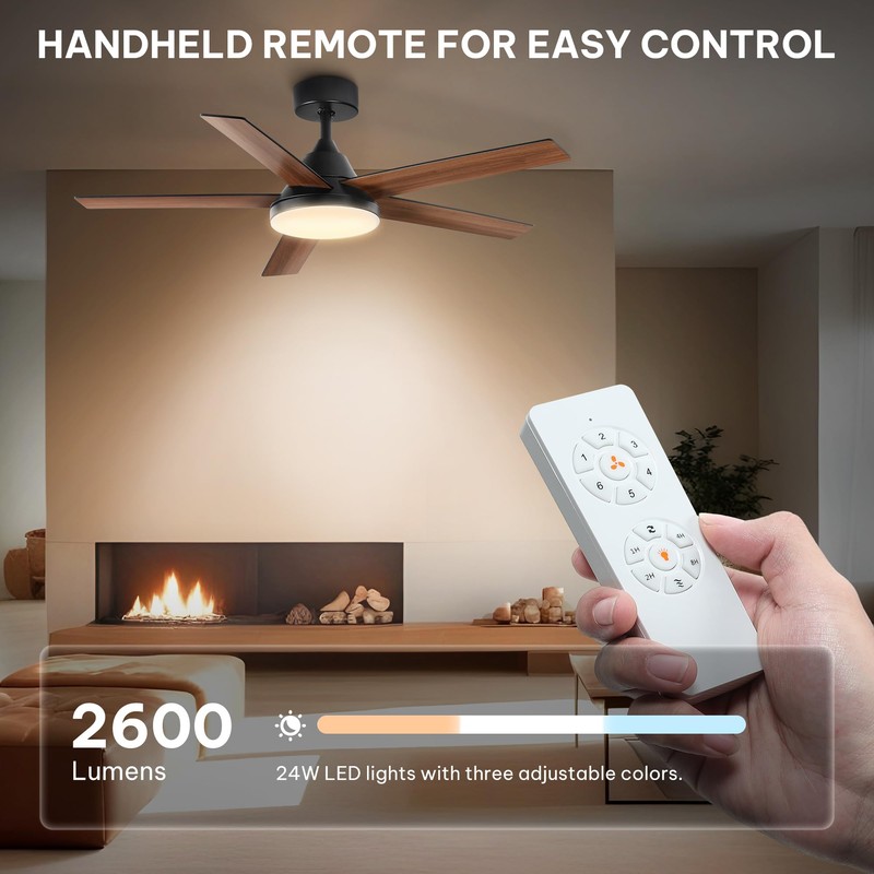 YITAHOME 52" Ceiling Fan with Lights & Remote, 3502 CFM,