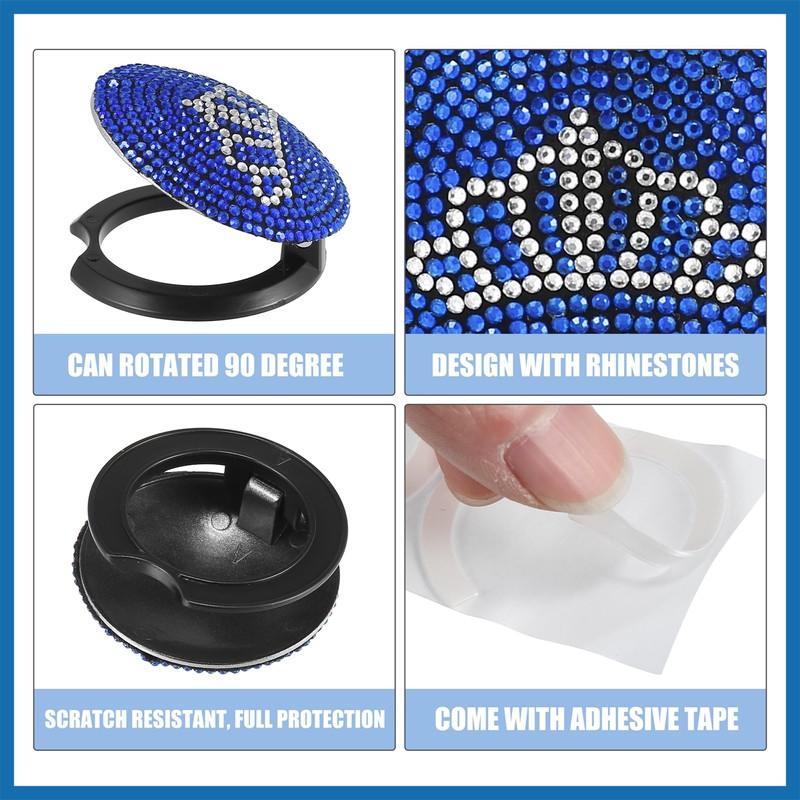 A ABSOPRO Crown Pattern Bling Car Start Stop Engine Button