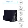 Aquarti Men's Short Striped Swimming Trunks, 16201 Black/Graphite
