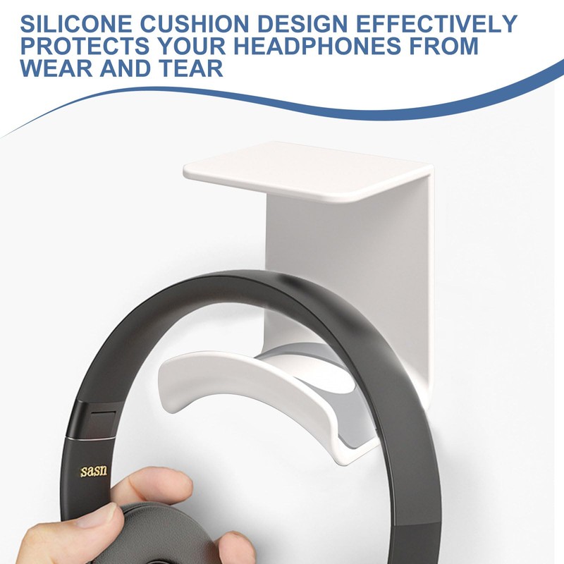 BITEFU Pack of 2 Headset Holder Wall, Headset Holder White