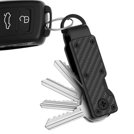 Key Organizer, Minimalist Silent Key Fob, Compact EDC Key Chain, Silent Key Chain with Ring Buckle - Holds up to 2-6 Keys