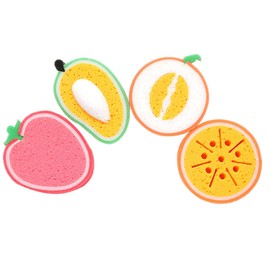 CAXUSD Thicken Kitchen Cleaning Sponge Dish Sponge Puff Fruit Shape Scrub Set