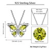 Hipunk 925 Sterling Silver Birthstone Butterfly Jewelry Women Crystal Animal