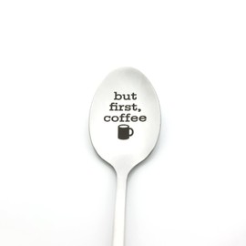 Coffee Lover Gifts for Women Men But First Coffee Spoon for Friends Famiy Coffee Themed Gifts Valentines Day Mothers Fathers Day Christmas Birthday Gifts for Coffee Lover