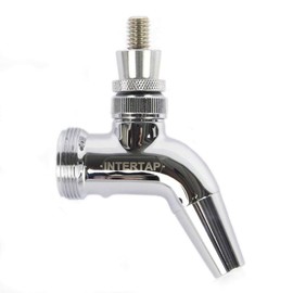 Intertap Forward Sealing Beer Faucet (Chrome Plated Brass), US Industry Standard