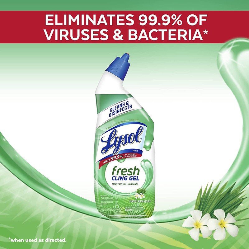 Lysol Cling Gel Toilet Bowl Cleaner, Country Scent, 24 Ounce