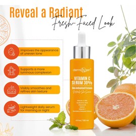 30% Vitamin C Serum for Face - Natural & Organic Anti Wrinkle & Skin Rejuvenator Moisturizer with Hyaluronic Acid & Vitamin E - Powerful Anti Aging Serum - Age-Defying Beauty Regimen- 4 FL OZ