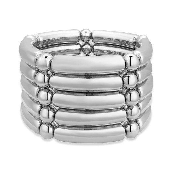 YBMYCM 5PCS Gold Chunky Bangles Bracelets for Women Gold Plated