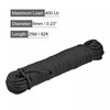 sourcing map Polypropylene Rope Braid Cord 25M/82ft 1/4" Black for