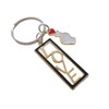 Korean Hand Heart Symbol Charm Keychain with Red Heart Charm