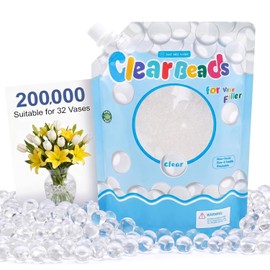 200,000 Clear Beads for Vases, Transparent Vase Filler, Christmas Decoration, Wedding Centerpiece, Floating Candles, Floral Decoration
