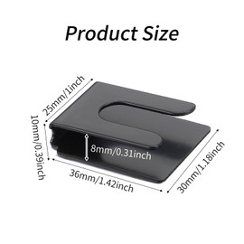 4PCS CB Mic Holder, CB Radio Microphone Keeper, Microphone Hanger with Adhesive Back, Black Metal Mobile Radio Hanger, Universal Portable Car Mount for Microphones fits Cars (1.4×1.1 inches)