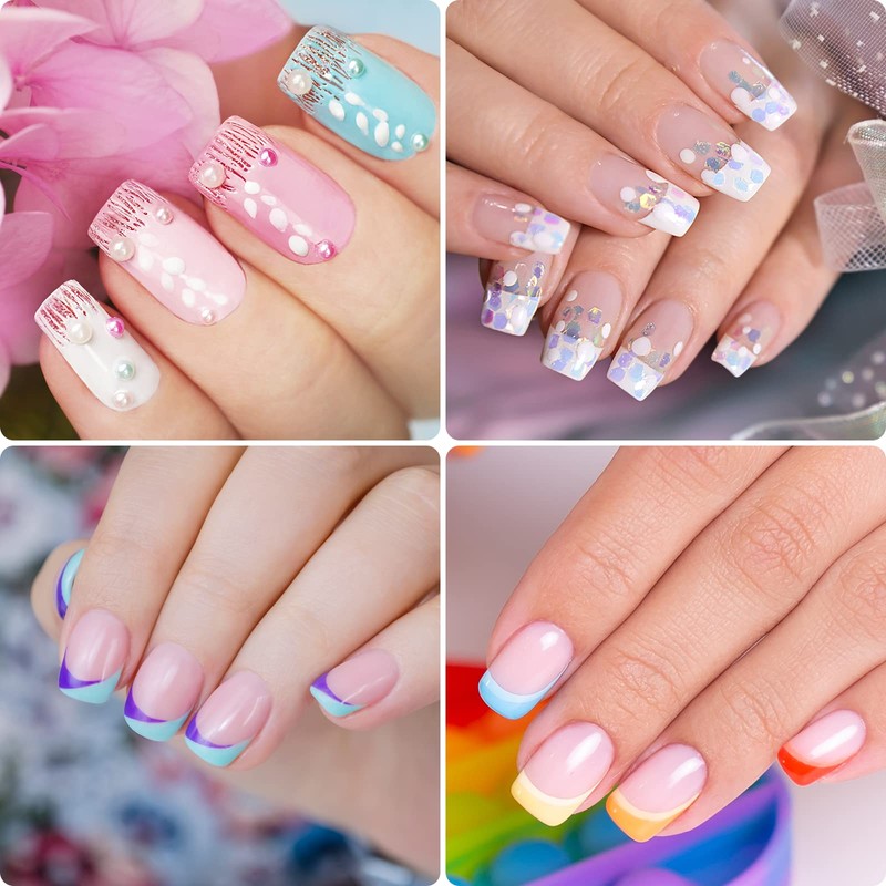 Nail Capsules 500 Pieces Acrylic False Nails Clear American Nails