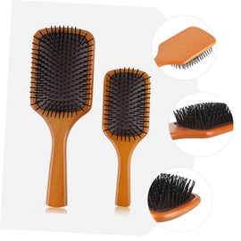 Outanaya Wooden Detangling Hair Comb for Women Scalp Massaging Brush Knots Reduces Breakage for All Hair Types