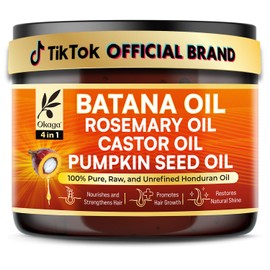 Okaga Batana Oil for Hair Growth, All-in-One Blend with Batana, Rosemary, Castor & Pumpkin Seed Oils, Pure & Unrefined, Softens, Smooths, Strengthens, Adds Shine, Clean Beauty for All Hair Types