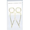 French Connection Women's Large Interlocking Gold Drop Earrings $38 Tags