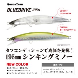 Duo CSH0867 Blue Drive 195S Raft Rail Clear Bait Lame