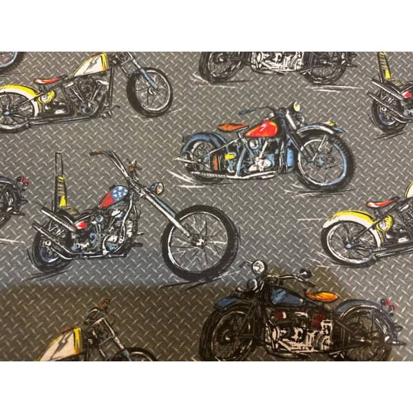 Belle Fabric Motorcycle Travel 100% Cotton Fat Quarter 18"x22" NEW