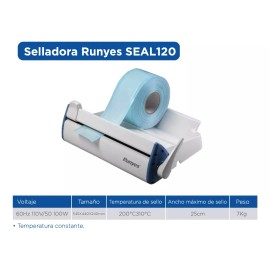 Runyes Selladora Térmica De Bolsas Para Autoclave Runyes Seal 120 Color Blanco