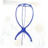 Healeved 1pc Blue Folding Wig Stand Holder Stable Display Hanger