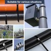 Duthcbw 100PCS 11.8" Black Epoxy Coated Metal Zip Ties, Heavy