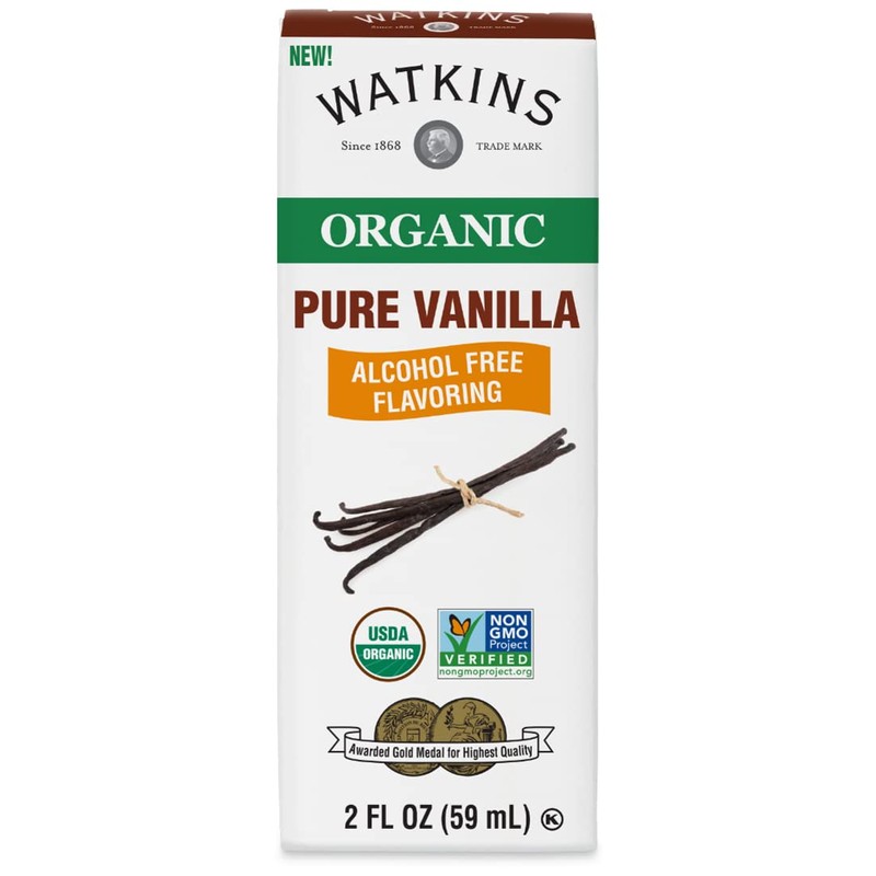 Watkins Organic Pure Vanilla Alcohol Free Flavoring, 2 Fl. Oz