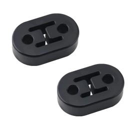 Kettion 2 Pieces Car Exhaust Hanger, Car Exhaust Holder, Car Rubber Exhaust, Universal Car Rubber Exhaust Holder Suitable for All Vehicles, 2 Holes, 12 mm, Black