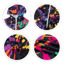 EOSIEDUR Women's One Piece Tracksuit Outfits Windbreaker Jacket Camouflage Crop Top Pants Jumpsuit Set Tie-dyed S