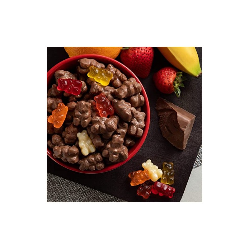 Milk Chocolate Covered Gummy Bears 1 One Pound Bag