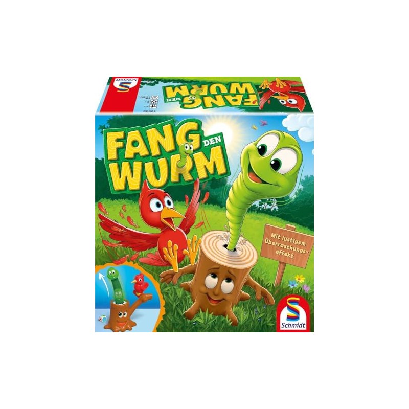 Schmidt Spiele 40638 Catch the Worm, Children's Game, 3D Action