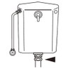 SANEI PP42-32S-38 Low Tank Siphon Bag Nut Gasket for PH84-38