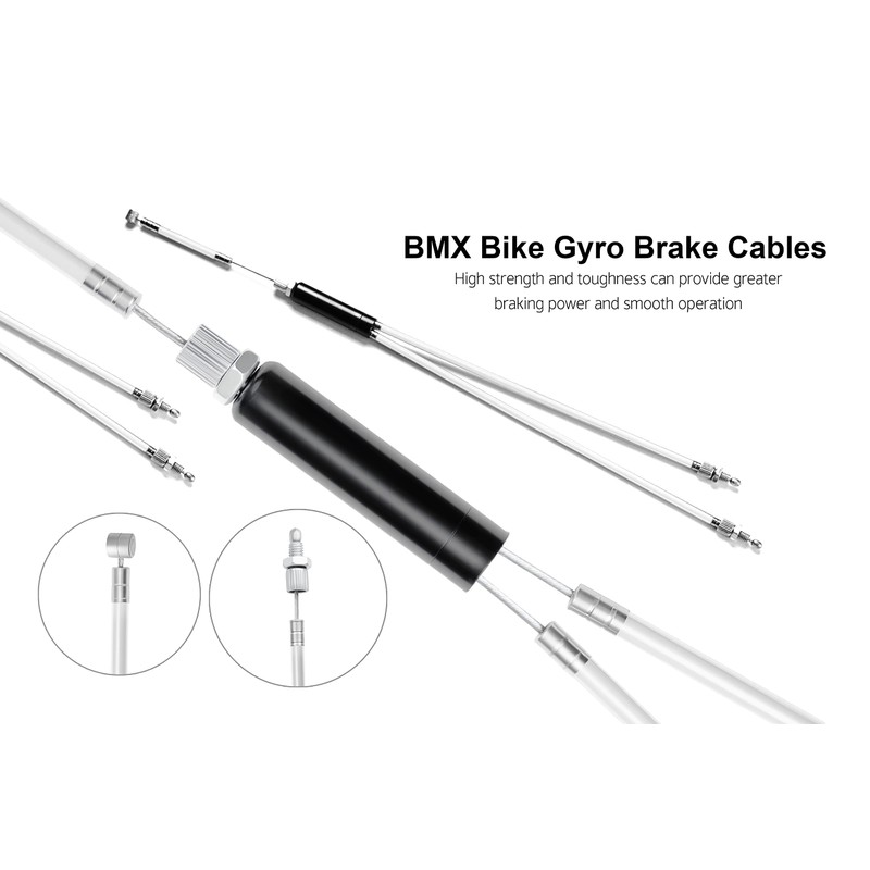 BMX Bike Gyro Brake Cables Front + Rear (Upper +