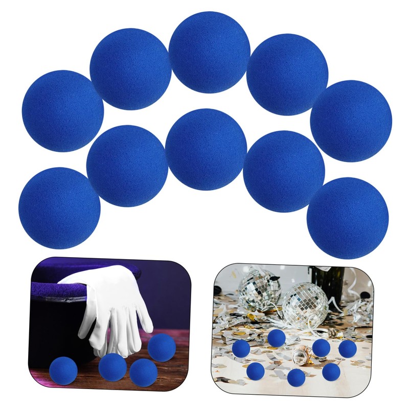 Supvox 10 palline rotonde in spugna blu, 4,5 cm, per