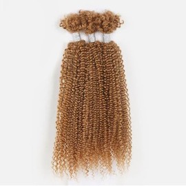 FASHION IDOL Kinky Curly V Bulk Human Hair for Twist Braids Dreadlock Extensions Loc Repair Afro Kinky Curly Human Hair for Braiding 3 Bulk 3oz