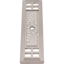 Arts & Crafts Cabinet Knob Backplate, Satin Nickel by Stone Harbor Hardware