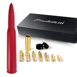 50 Cal Bullet Antenna Red Bullet Antenna Truck Car Antenna Replacement for Silverado 1500 Ford F150 F250 F350 Dodge Ram 1500 GMC Sierra 1500 Ranger Jeep Short Replacement Antena (Red)