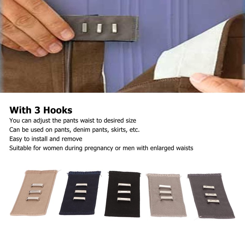 Extensor de Botones para Pantalones de 5 Piezas, Juego de